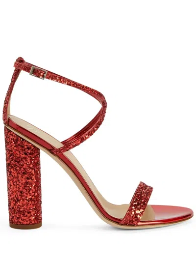 Giuseppe Zanotti Woman Sandals Tomato Red Size 8 Technical Fibers