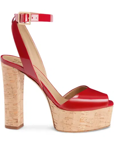 Giuseppe Zanotti 120mm Betty Sandals In Red