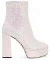 Giuseppe Zanotti Glittered Platform Boots In Pink