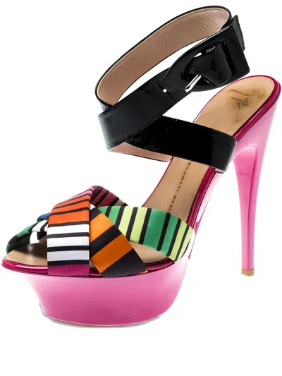Pre-owned Giuseppe Zanotti 150mm Cross-strap Platform Sandals