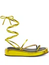 Giuseppe Zanotti Melburne Laces 32mm Slides In Gold
