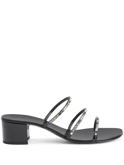 GIUSEPPE ZANOTTI 40MM DARK COLORFUL SANDALS