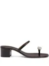 Giuseppe Zanotti 40mm Icon Ring Sandals In Black