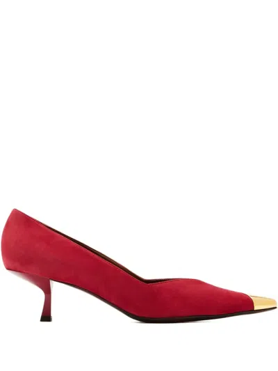Giuseppe Zanotti 40mm Melaine Suede Pumps In Red