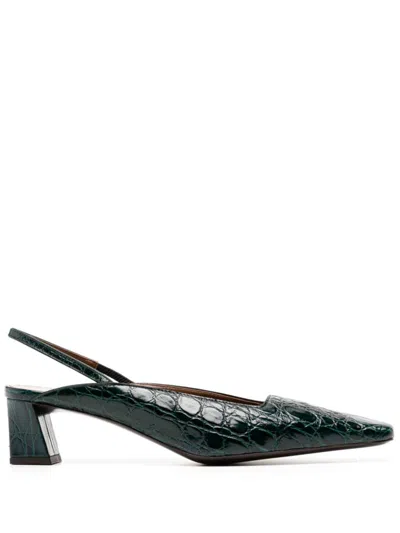 Giuseppe Zanotti Brenda 45 Croc-embossed Leather Slingback Pump In Multi