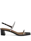 Giuseppe Zanotti 45mm Valentiine Crystal Sandals In 黑色