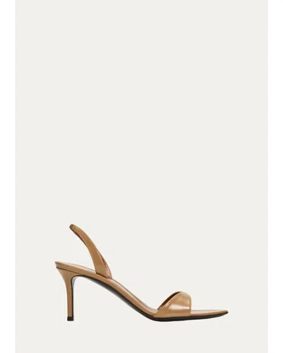 Giuseppe Zanotti 70mm Patagonia Selvaggia Leather Slingback Sandals In Cocoa