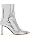 Giuseppe Zanotti Mirea 85mm Leather Boots In Silver