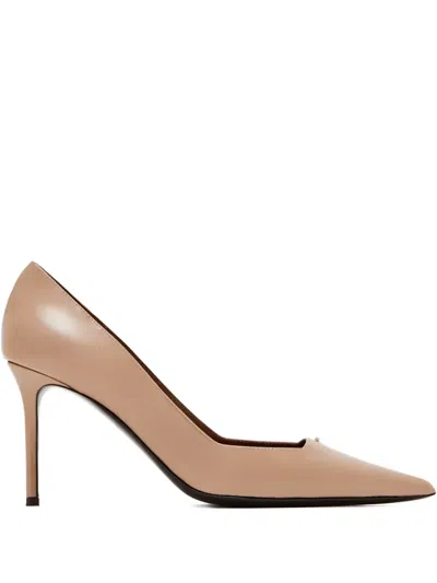 Giuseppe Zanotti 85mm Raquel Pointed-toe Pumps In Neutral