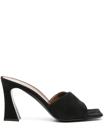 Giuseppe Zanotti Solhene Velvet Mules In Black