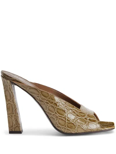 Giuseppe Zanotti 90mm Gz Mya Mules In Brown