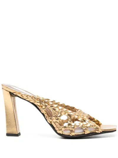 Giuseppe Zanotti 90mm Gz Mya Mules In Gold
