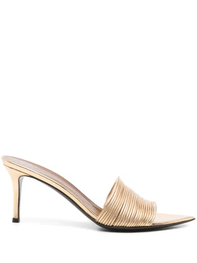 Giuseppe Zanotti 90mm Intriigo Clio Mules In Gold