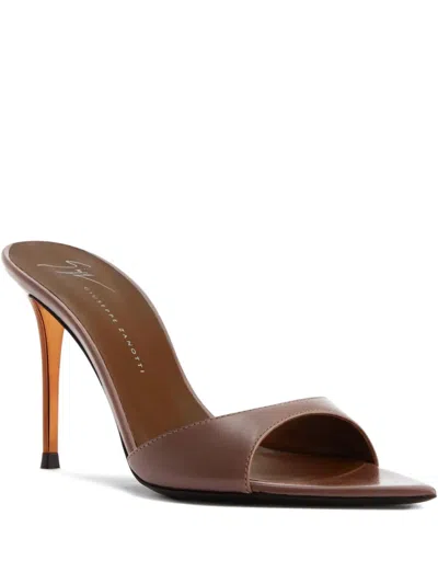 Giuseppe Zanotti 90mm Intriigo Stiletto Sandals In Brown