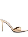 Giuseppe Zanotti 90mm Intriigo Strap Mules In Gold