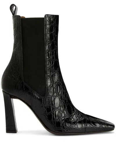 Giuseppe Zanotti 90mm Janiee Beatles Boots In 黑色