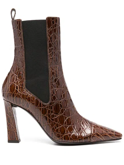 Giuseppe Zanotti 90mm Janiee Beatles Boots In Brown