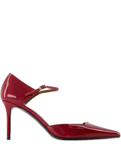 Giuseppe Zanotti 90mm Raquel Grezzo Heels In Burgundy