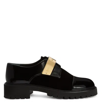 Giuseppe Zanotti Abigail Metallic-detail Loafers In Black