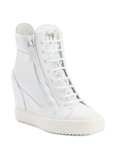Giuseppe Zanotti Addy Wedge Sneakers In White