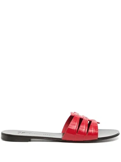 Giuseppe Zanotti Adheline Slides In 红色