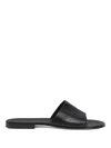 Giuseppe Zanotti Adrien Leather Slides In Black