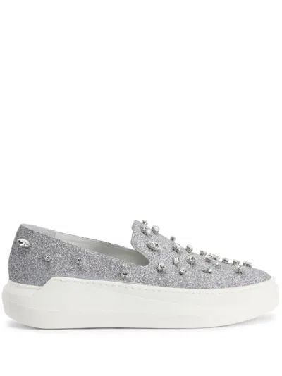 Giuseppe Zanotti Afelia Slip-on Sneakers In White