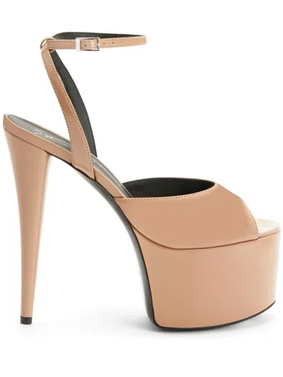 Giuseppe Zanotti Aida 150mm Faux-leather Sandals In 中性色