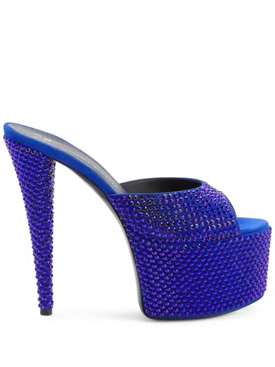 Giuseppe Zanotti Gz Aida Plateau-sandalen 150mm In Blue
