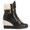 Giuseppe Zanotti Aitana 75mm Wedge Boots In Black
