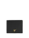 Giuseppe Zanotti Albert Bi-fold Leather Wallet In 黑色