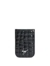 Giuseppe Zanotti Albert Crocodile-effect Cardholder In Schwarz