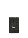 Giuseppe Zanotti Albert Logo-plaque Cardholder In Black