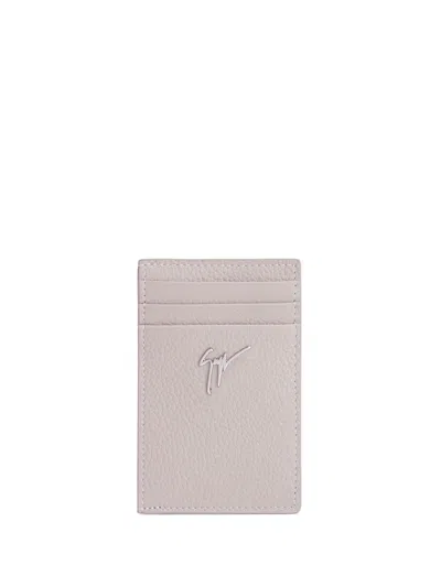 Giuseppe Zanotti Albert Logo-plaque Cardholder In White