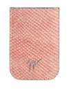 Giuseppe Zanotti Albert Snakeskin Effect Cardholder In Pink