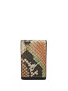 Giuseppe Zanotti Albert Snakeskin-effect Cardholder In Schwarz
