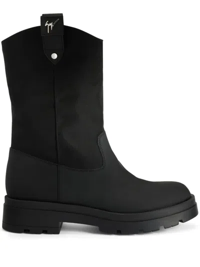 Giuseppe Zanotti Aldrien Logo-plaque Boots In Black