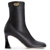 Giuseppe Zanotti Alethaa 90mm Ankle Leather Boots In Black