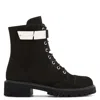 Giuseppe Zanotti Suede Leather Ankle Boots In Black