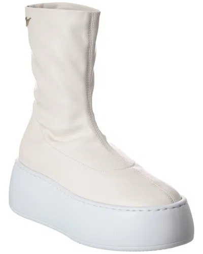 Giuseppe Zanotti Alma Leather Platform Boot In White