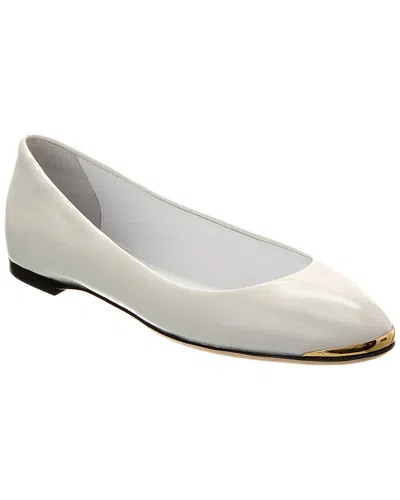 Giuseppe Zanotti Amur 2.0 Leather Flat In White