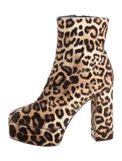 Pre-owned Giuseppe Zanotti Animal Print Boots