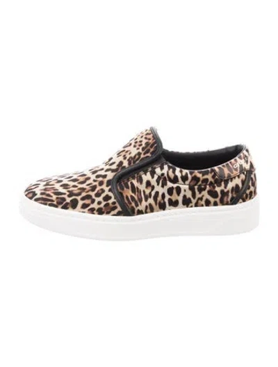 Pre-owned Giuseppe Zanotti Animal Print Sneakers In Black