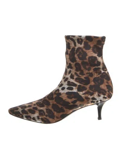 Pre-owned Giuseppe Zanotti Animal Print Sock Boots In Multi