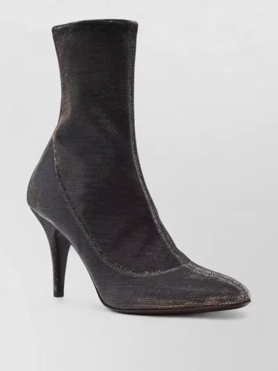 Giuseppe Zanotti Ankle Boots Pointed Toe Shimmer Stiletto Heel In Black