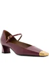 Giuseppe Zanotti Ankle-strap Metallic-toe Pumps In Red