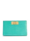 Giuseppe Zanotti Annhita Leather Clutch In Blue