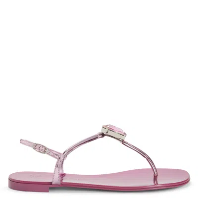 Giuseppe Zanotti Minnah Open Toe Embellished Sandals In Pink