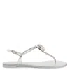 Giuseppe Zanotti Anthonia Metallic-effect Flat Sandals In Silver