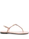 Giuseppe Zanotti Leather Sandals In Neutrals